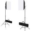 Valokuvastudiosarja 4 softbox-valoilla ja taustakankaalla