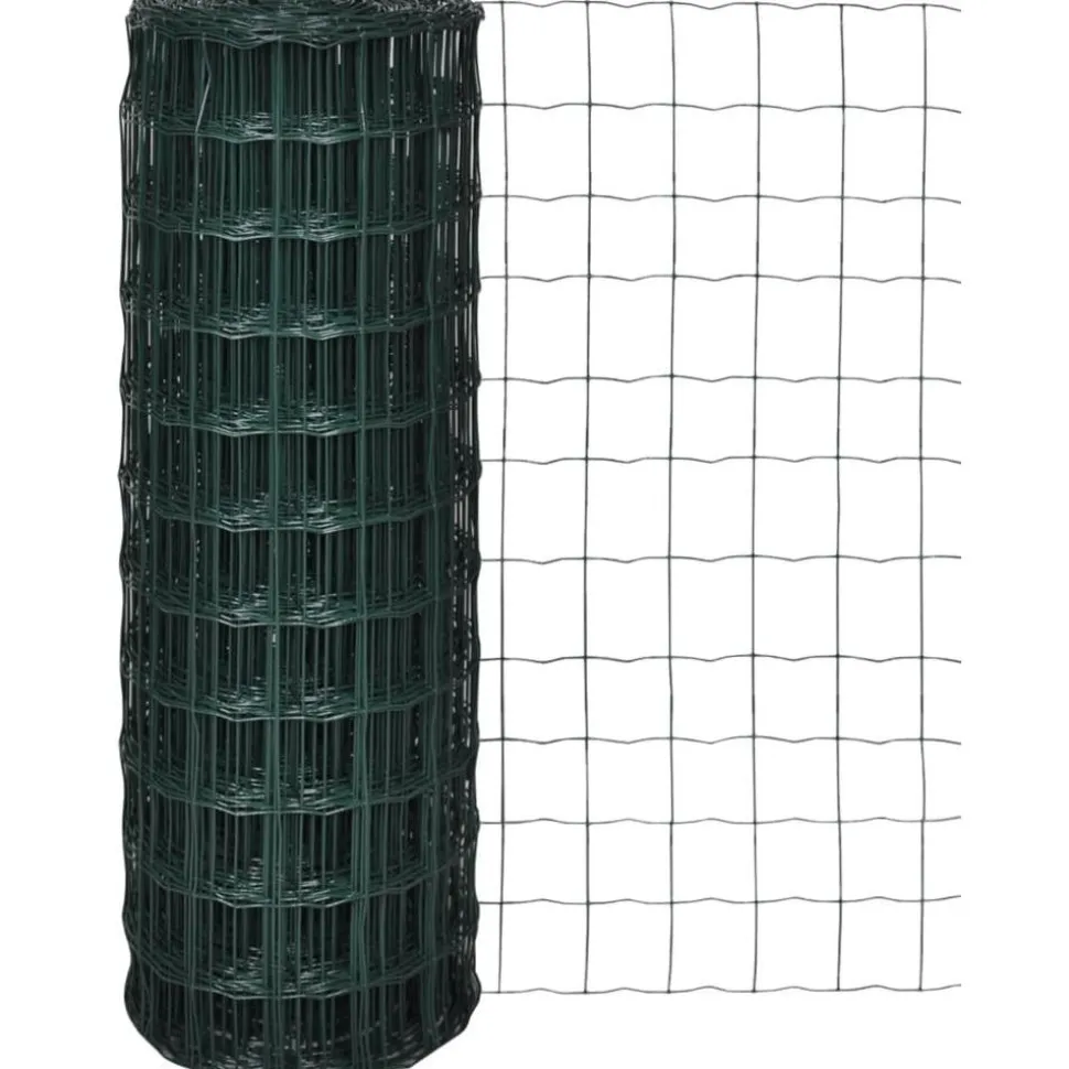 Verkkoaita teräs silmäkoko 76x63mm 10x1.2m vihreä