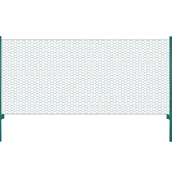 Verkkoaita tolpilla teräs 25x0.75m silmäkoko 50mm vihreä