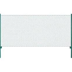 Verkkoaita tolpilla teräs 25x0.75m silmäkoko 13mm vihreä