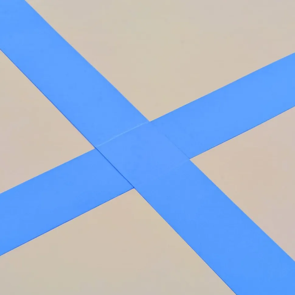 Voimistelumatto, täytettävä, pumpulla, 400x100x10cm, PVC, sininen