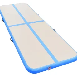 Voimistelumatto, täytettävä, pumpulla, 600x100x10cm, PVC, sininen