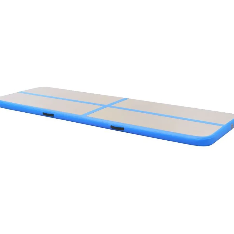 Voimistelumatto, täytettävä, pumpulla, 600x100x10cm, PVC, sininen