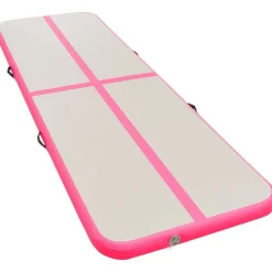 Voimistelumatto, täytettävä, pumpulla, 600x100x10cm, PVC, pinkki