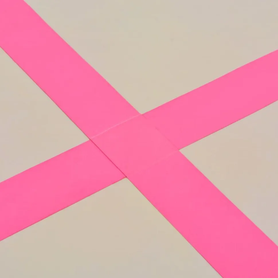 Voimistelumatto, täytettävä, pumpulla, 600x100x10cm, PVC, pinkki