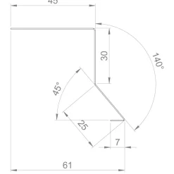 Ylävesipelti Keraplast Pural 45x50mm, 3.0m, valkoinen